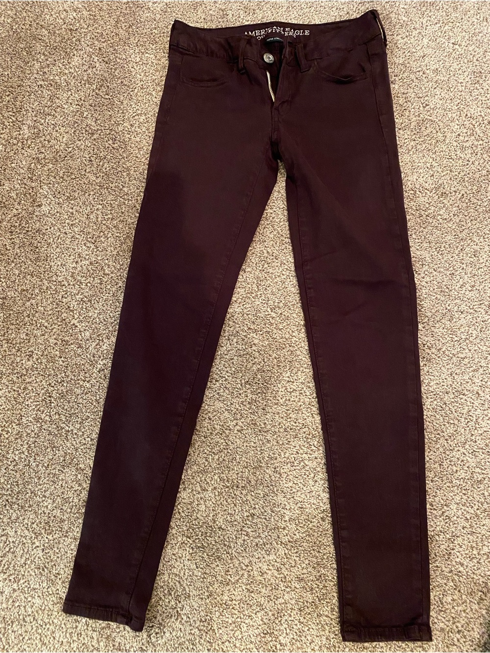 American Eagle Outfitters Dark Plum Super Stretch Jegging